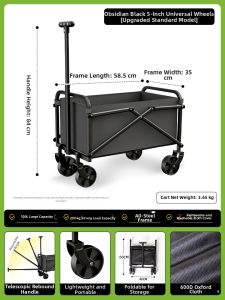 MEIDIHUAFU | Folding Outdoor Trolley for Camping Picnic Travel