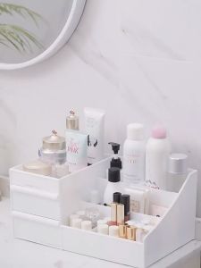 [Tặng sticker]Kệ đựng mỹ phẩm nhựa dày loại 1 nhiều tầng để bàn Deli khay đựng đồ trang điểm đa năng có hộp ngăn kéo tiện lợi