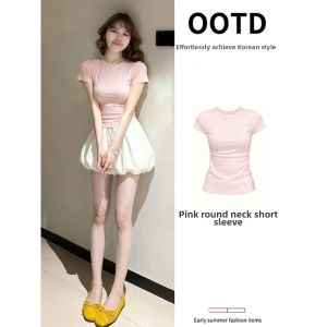 ZUKUN | Puffy Short Sleeve 2 Piece Dress Set
