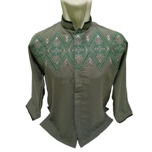 Baju Koko Dewasa Warna Lengan Panjang Katun Mikro Premium