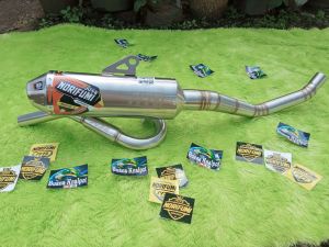 Knalpot Norifumi Rocket 4 Kompetisi / Competition / Competisi CRF KLX/DTRACKER WR. Sudah PNP Full set tinggal pasang saja. Full System