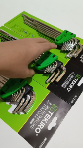 PAKET 3 Set Kunci L Tekiro - Kunci L Tekiro Bintang Non Lubang 9 Pcs T10-T50 Panjang + Kunci L Set 8 Pcs Hexagonal Panjang Tekiro Original / Kunci L Tekiro