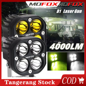 【Stok Lokal】MOFOX D1 Lampu Sorot Tembak Laser Gun LED untuk Sepeda Motor Mobil 40W 4000LM IP67 Lampu Kabut Berkendara Mini Tahan Air COD