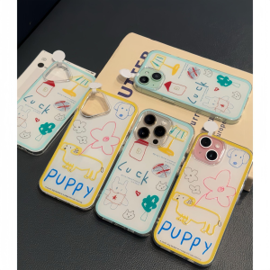 Abstract Cat Dog Couple Phone Case Protective Shell for Huawei Pura70 Mate70 Xiaomi 15 14 VivoS20 High End Feelings Men Women