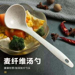 Thìa Nhựa Cỡ Lớn Bằng Sợi Lúa Mì Chịu Nhiệt Độ Cao Dùng Trong Nhà Bếp Để Đựng Cháo Và Cơm Súp Thìa Nhỏ Kiểu Nhật Bản