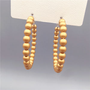 Matte Gold And Silver Pearl Large Hoop Earrings Women Elegant Fashion Jewelry Ear Cuffs Custom Made Fresh out Original Design