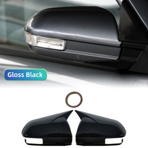 For Mitsubishi Lancer 2012-2015 Side Door Rearview Mirror Cover Cap Trim Shell Sticker Ox Horn Cover Car Styling