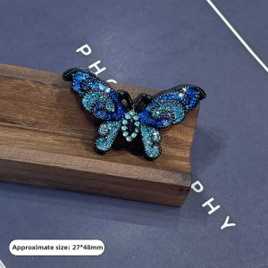 Glitter Crystal Butterfly Pearl Decorative Shoe Buckle