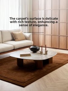 Wool Solid Color Minimalist Retro Handmade Luxury Carpet