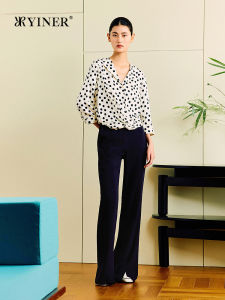 Summer Slim-fit Retro Flared Pants With Slit Hem