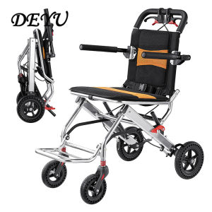 DEYU Portable Wheelchair Nursing Type Wheelchair Foldable Carrying Chair