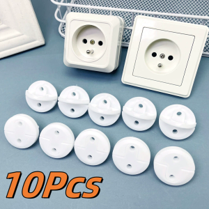 10Pcs Baby Safety Socket Covers Childrens Safety European Regulations Socket Cover Power Supply Safety Cover Power Socket