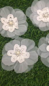 9cm White Corsage Elegant brooch Pin Corsage Flower wedding party event flower brooch bunga kerongsang majilis perkahwin