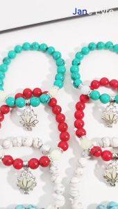 Gelang Tasbih Teratai Menyala Dalam Gelap / Yoga Lotus Gelang Batu Bercahaya Bersinar / Yoga Healing Luminous Glow In The Dark Bracelet Lotus Charm Bracelet For Men Women Prayer Jewelry / Gelang Bunga Teratai / Produk Viral Laris Unik/ Gelang Pria Wanita