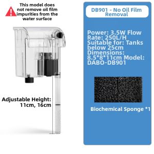 Integrated Aquarium Filter Pump Mini Wall-mounted Water Circulation Oxygenation