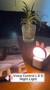 USB Lampu Tidur Voice Control LED Night Light Lamps Children Bedroom