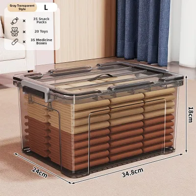 evesigar | High Transparency Durable Large Capacity Storage Box with Lid