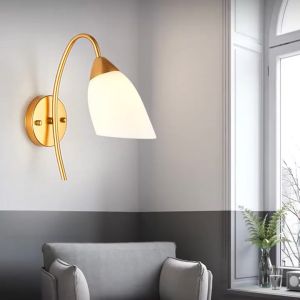 Retail And Wholesale Bedroom Bedside Led Modern Dining Living Room Gold Wall Lamp American Corridor Aisle Staircase Sconce Light