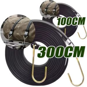 Motorcycle Straps Elastic Cords With Double Hooks E-Bike Rubber Straps Luggage Lashing Ropes Secure Elastic Fastenings