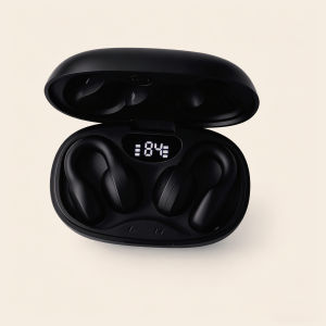 Ear-Clip Earbuds Bone Conduction Ultra-Light Body for No-Sense Wearing Low-Latency Gaming Mode with Audio-Video Digital