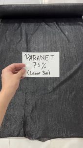 Jaring Paranet 75% (Lebar 3 meter x Panjang 5 meter) Peneduh / Tirai Outdoor Hitam Penahan Panas