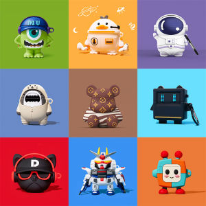 Crashstar Ốp silicon mềm AirPods dễ thương hoạt hình thời trang 3D cho AirPods 1 2 3 AirPods PRO 2 4 inpods 12 i12 bluetooth không dây Tai nghe tai nghe Tai nghe Ốp chống sốc vỏ vỏ bán chạy