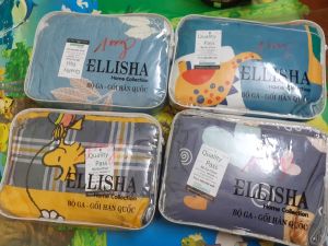 ELLISHA – Bộ Ga Gối Cotton 100% Hàng Nhập Khẩu Bộ Ga Gối Cao Cấp Gồm 3 Sản Phẩm