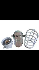 โคมไฟหัวเสา  กรงนก บรอนซ์ แก้วใส 11x22cm(PS)