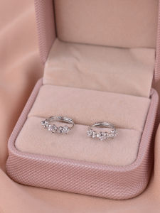 ต่างหูเงินแท้ 925 ดอกไม้เปิดรับแสง สไตล์เกาหลี เครื่องประดับแฟชั่นสำหรับผู้หญิง ต่างหูแบบห่วง ต่างหูแบบห่วง