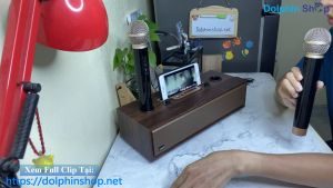 Loa Karaoke Bluetooth UK525 Kèm 2 Mic Không Dây Bass Căng Âm Thanh Bay Bổng