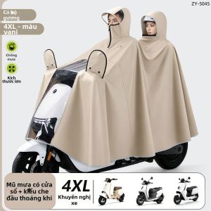 ZHENGYU | Áo Mưa Dày Cho Hai Người Thiết Kế Tách Riêng Cho Cha Mẹ Và Bé
