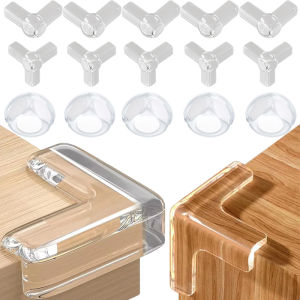L-Shaped Corner Guards for Baby / Transparent Table & Window Edge Bumpers / Silicone Table Corner Protectors for Children Safety