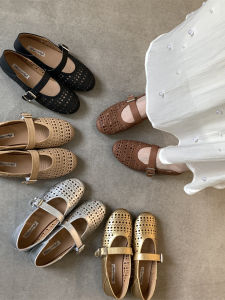 Vintage Hollow Round-toe Mary Jane Shoes