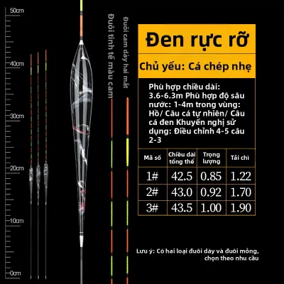 Phao Câu Cá Chép Miệng Nhẹ Dùng Đèn LED Cảm Ứng Độ Nhạy Cao
