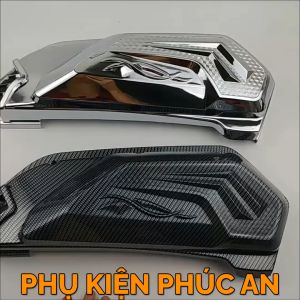 Ốp bầu gió xe AB Airblade 125 160 đời 2023 2024 chụp bảo vệ pô e air blade 125cc 160cc xi inox carbon phụ kiện trang trí