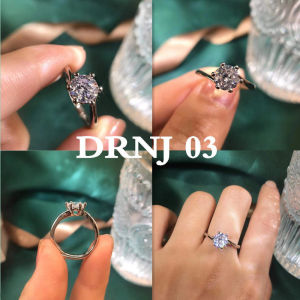 Simulated Diamond Wedding Rings Couple Engagement Moissanite Ring Set Fake Props Fashionable Jewelry Copper Material