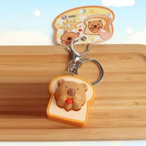 Mini Steamed Bun Stress Relief Soft And Slow Rebound Kneading Decompression Bun Clicker Keychain