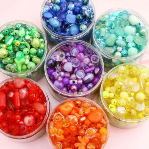 Acrylic Beads Mixed Styles Handmade DIY Bracelet Keychain Mobile Phone Chain Material Kit for Girls Fashion Jewelry Accessories