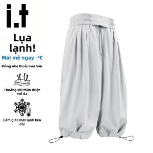 izzue | Quần Short Đùi Nhanh Khô Lụa Băng Mát Mẻ Mùa Hè