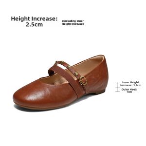 Belle | Sheepskin Hidden Heel Buckle Mary Jane Shoes