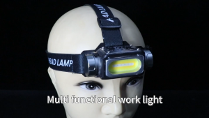 ASAFEE T171 COB LED Headlamp Tri-Color Light Type-C Rechargeable 90 Degree Tilt Waterproof Headlight for Outdoor Camping/Working/Fishing