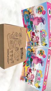 Kids Pretend Play Ice Cream Maker Plasticine DIY Toy Ice Cream Machine Dough Toys Children Gift Art Colorful Clay Slush Plasticine Mold Tool Set