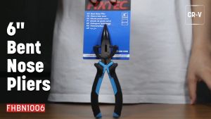 FIXTEC 6" Bent Nose Pliers – CR-V Steel | Precision Grip Heavy Duty Durable Hand Tool for Electrical DIY & Home Repair FHBN1006