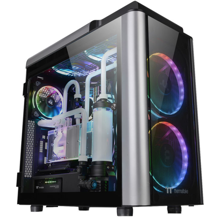 TT Desktop Computer Water-Cooled Game Host Level 20 GT Glass Side ...