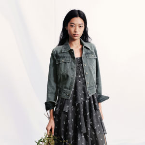PEACEBIRD | Womens Slim Fit Short Denim Jacket