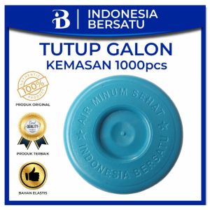 Tutup Galon Isi Ulang 1000 pcs murah warna biru bahan elastis anti tumpah anti pecah merek IB