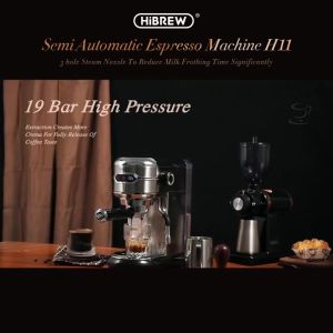 Máy pha cà phê espresso bán tự động thương hiệu cao cấp Mỹ HiBREW H11 áp suất 1450W - Hàng Chính Hãng