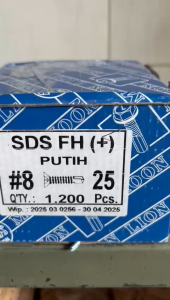 PERDUS SEKRUP SDS FH + 8x13 8x16 8x19 8x25 8x32 8x38 / SEKRUP MOON LION / ROPPING PUTIH BAJA RINGAN