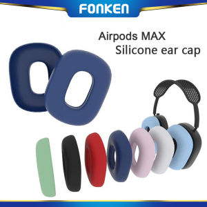 FONKEN For Air-Pods Max Replacement Silicone Ear Pads Cushion Cover Headphone EarPads Earmuff Protective Case Sleeve Headset Accessory