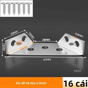 Giá Đỡ Góc Nối Đồ Nội Thất Bằng Thép Không Gỉ Đa Năng Có Ốc Vít Cho Kệ Tủ Gỗ - Chế Biến Gỗ Tự Làm